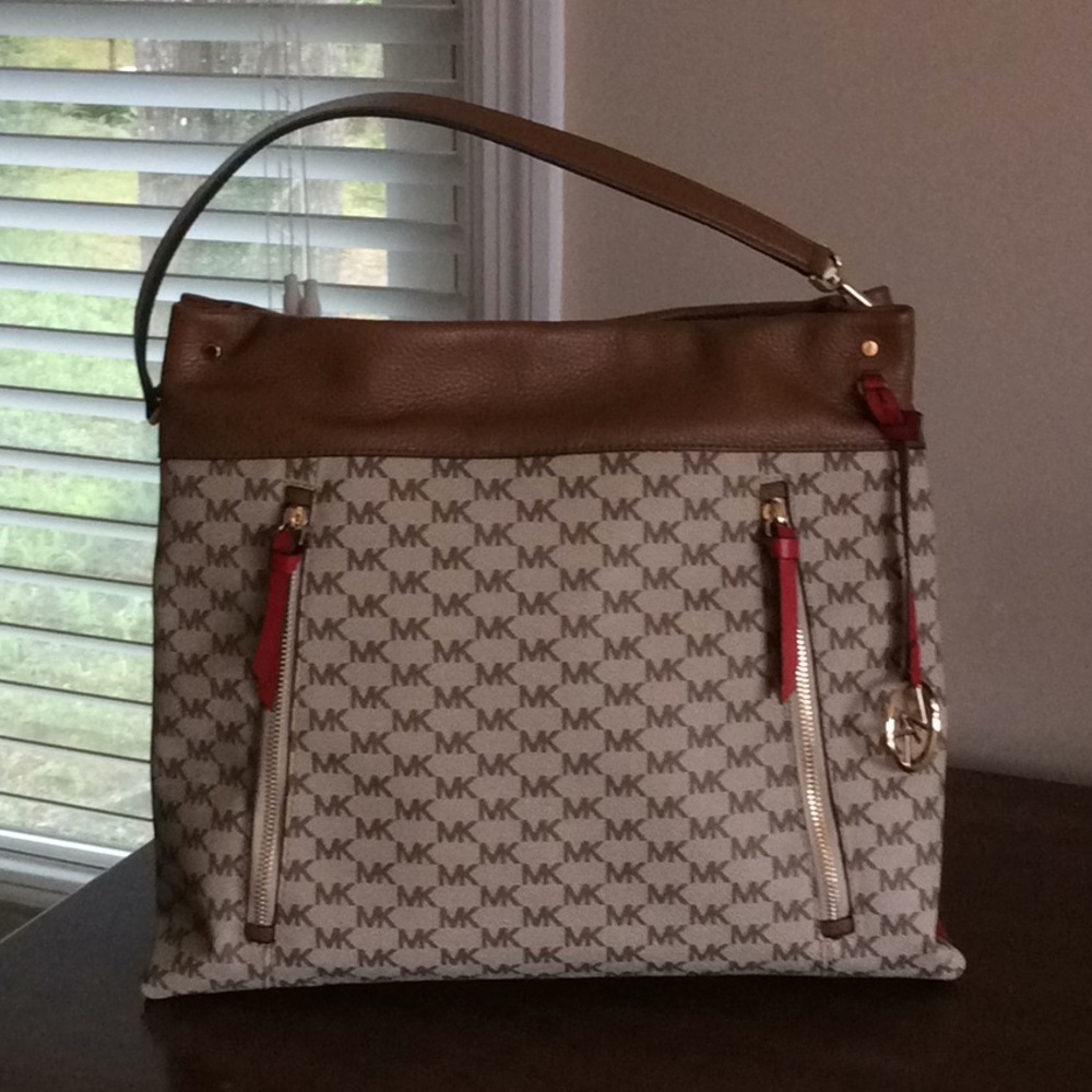 Michael Kors Mk Large Signature Hobo - image 1